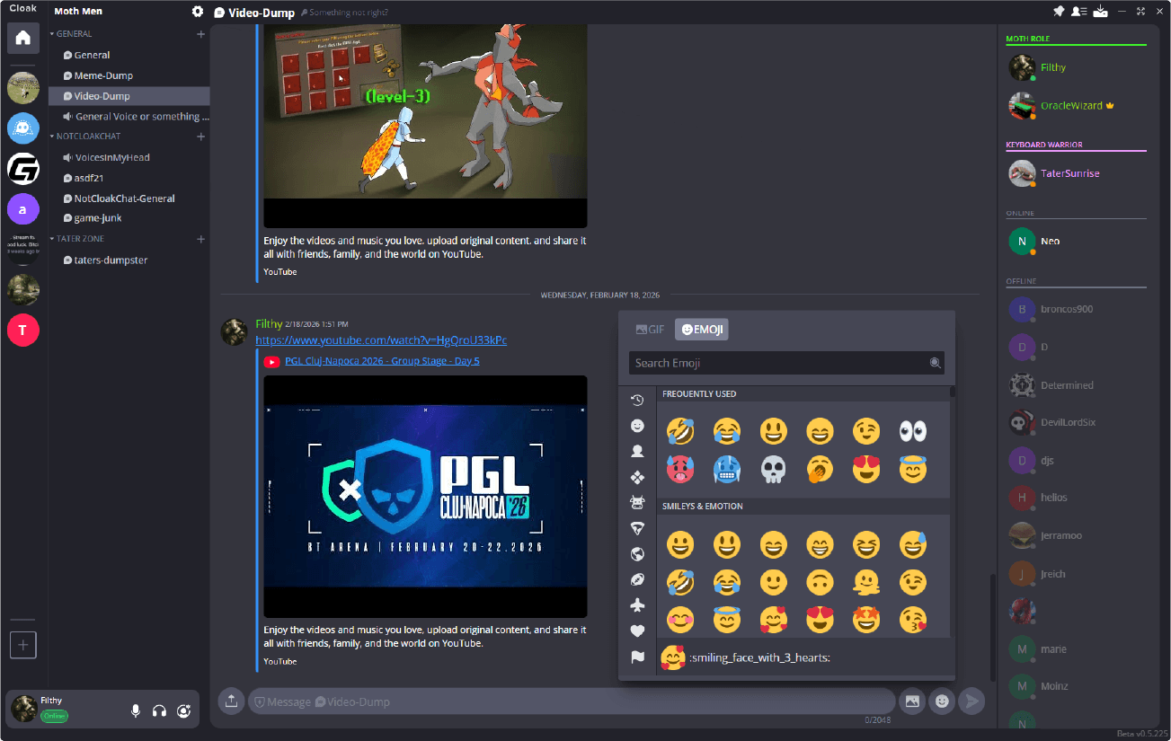 Message Reactions Interface