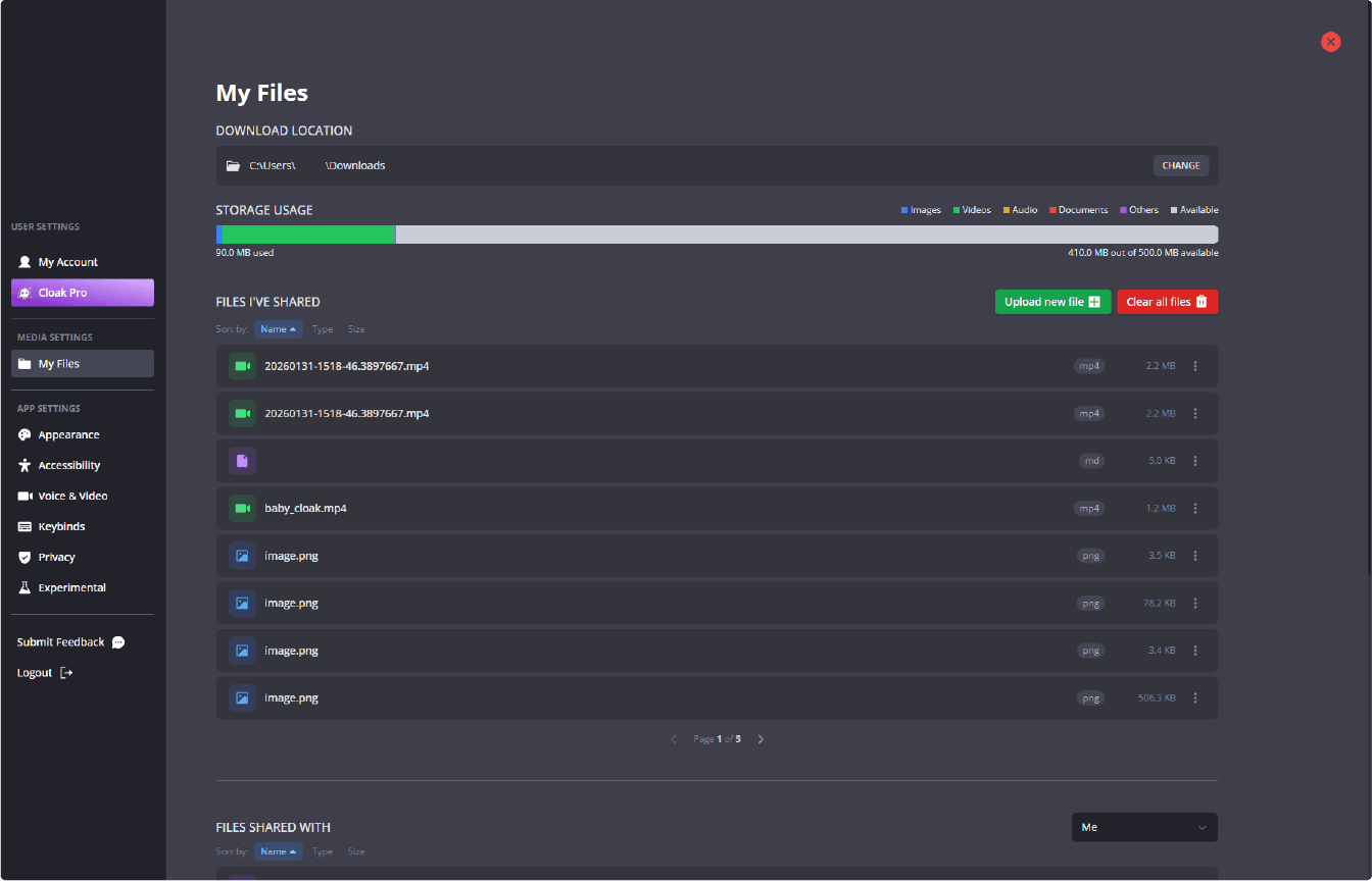 File Management Interface
